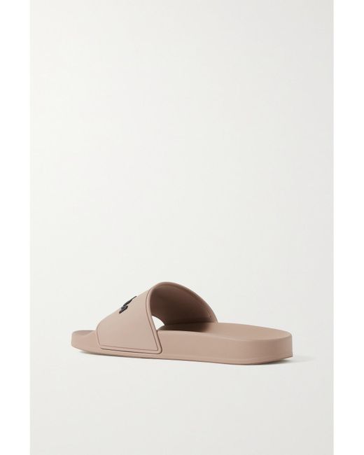 Balenciaga Natural Piscine Logo-Embossed Rubber Slides
