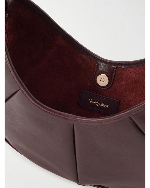 Saint Laurent Brown Mombasa Paneled Leather Shoulder Bag