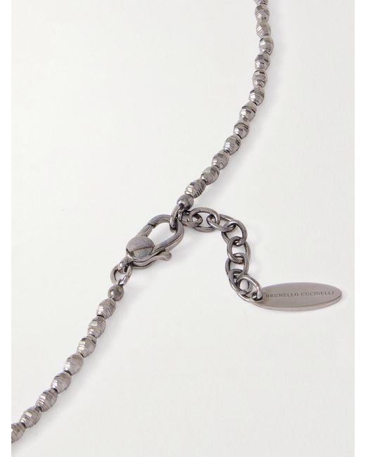 Brunello Cucinelli White Beaded Necklace