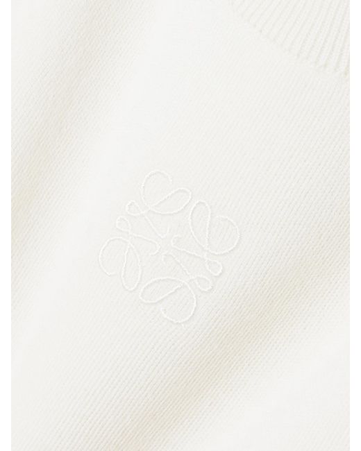 Loewe White Layered Wool-Jersey Top