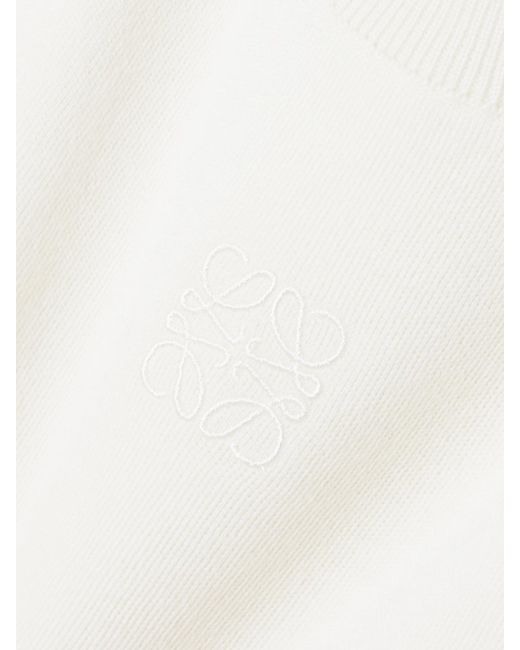 Loewe White Mehrlagiges Oberteil Aus Woll-Jersey
