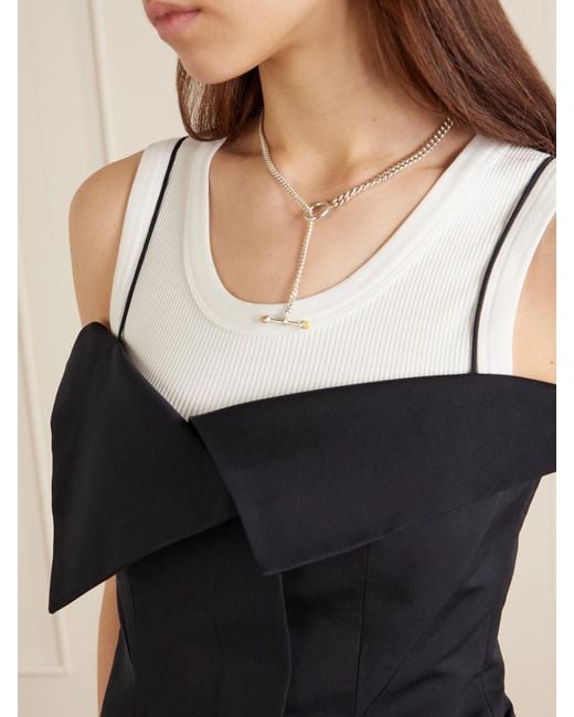 FFORME Black Eilwen Cotton And Silk Blend Top