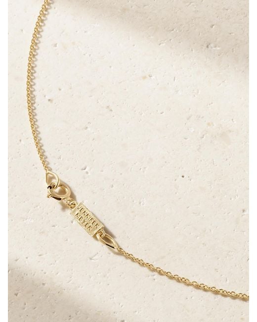 Jennifer Meyer Natural Mini Heart 18-Karat Lapis Lazuli Necklace