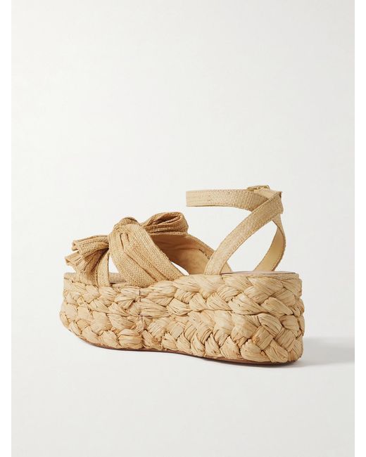 Loeffler Randall Natural Gaby Raffia Platform Sandals