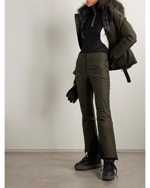 Moncler Green Bootcut Ski Pants