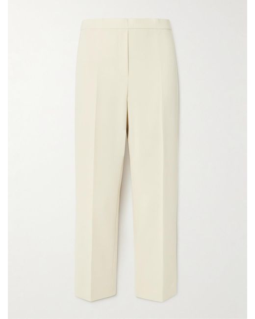 Theory Natural Treeca Crepe Cropped Slim-Leg Pants