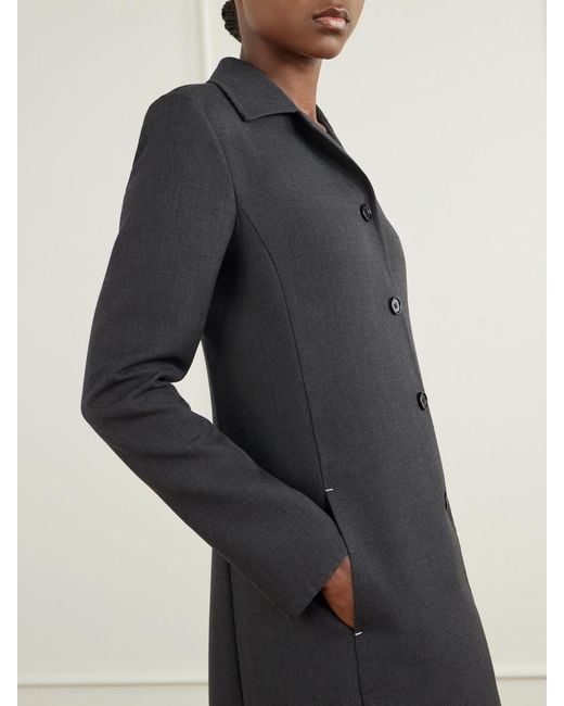 Jil Sander Black Wool And Silk-Blend Coat