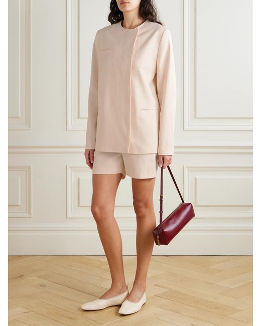 Loulou de Saison Natural Bono Double-Breasted Twill Jacket