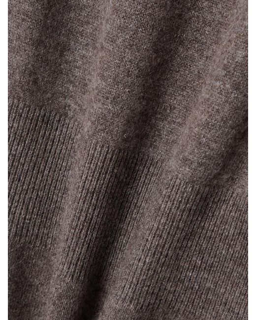 Veronica Beard Gray Cassidy Merino Wool And Cashmere-Blend Turtleneck Mini Dress