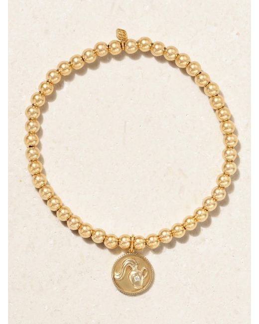 Sydney Evan Metallic Aquarius 14-Karat Diamond Bracelet
