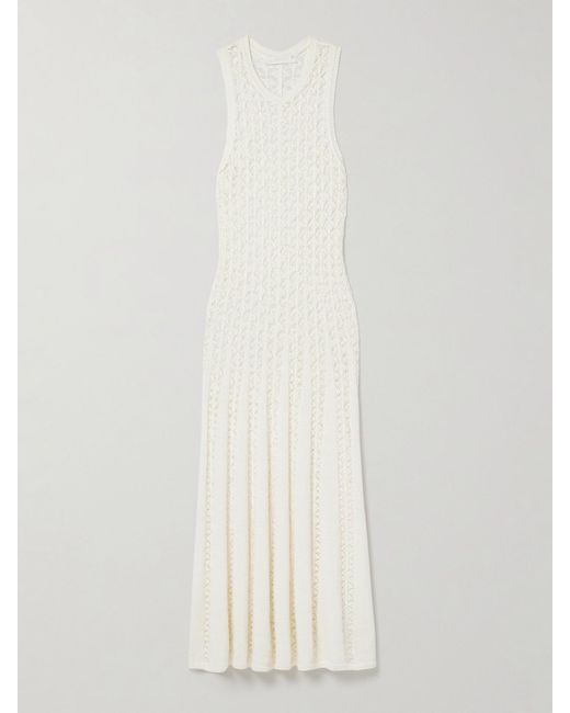 Zimmermann White Wylie Maxikleid Aus Baumwolle