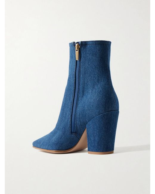 Gianvito Rossi Blue Keinna 65 Denim Ankle Boots