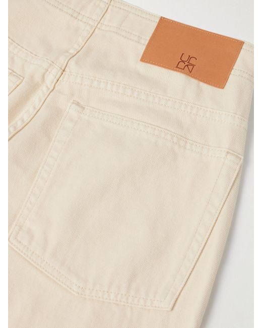 Ulla Johnson Natural The Bianca Paneled High-Rise Wide-Leg Jeans