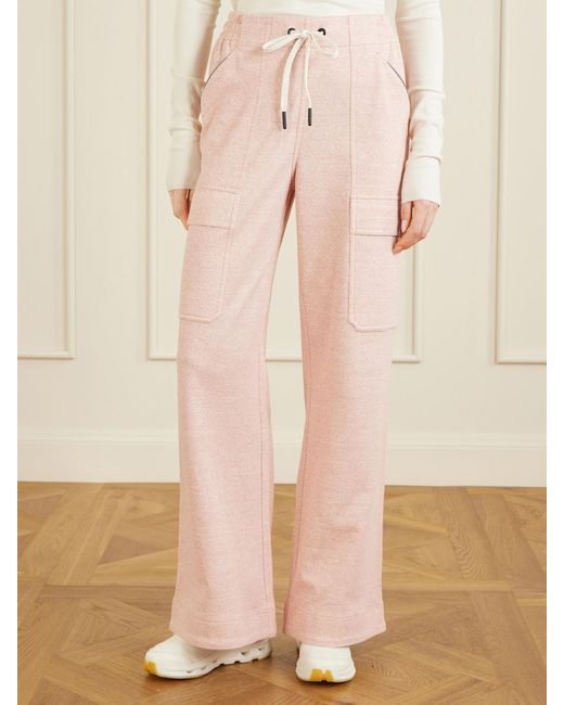 Moncler Pink Cotton-Jersey Straight-Leg Sweatpants