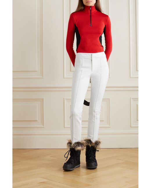 Moncler White Tech-Twill Stirrup Ski Pants