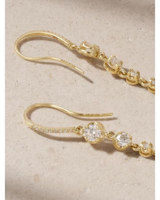 Jennifer Meyer Natural 5 Graduated Illusion 18-Karat Diamond Earrings