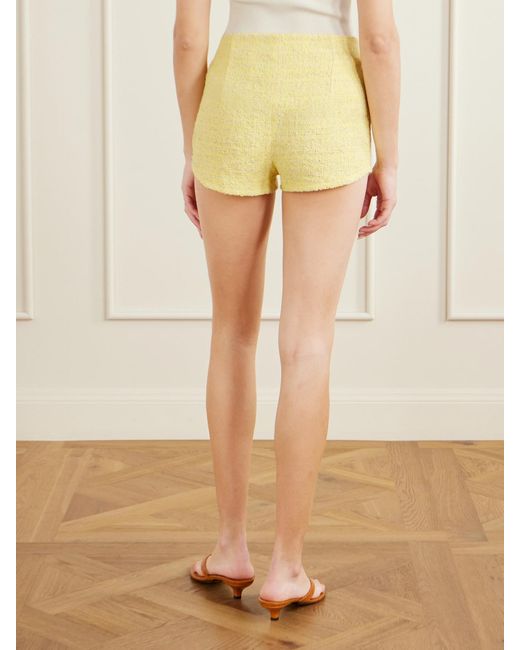 LIBEROWE Yellow Madeline Tweed Shorts