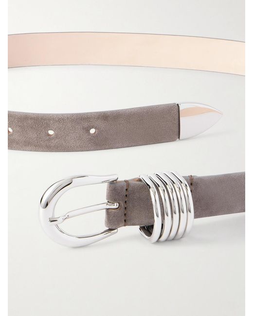 DEHANCHE Gray Hollyhock Suede Waist Belt