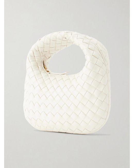 Bottega Veneta Natural Baby Veneta Intrecciato Leather Shoulder Bag