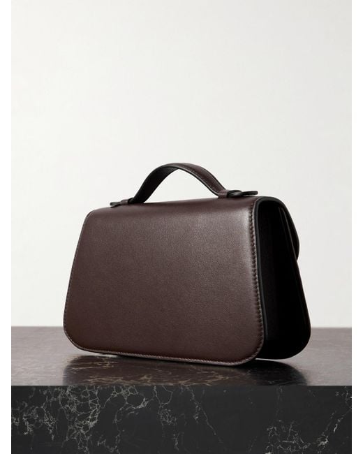 Neous Black Phoenix Tote Aus Leder Und Geflochtenem Raffiabast