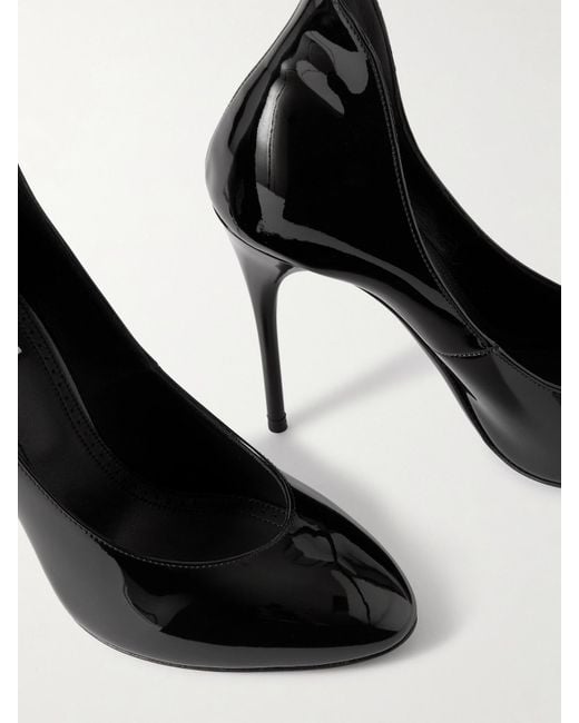 Alaïa Black Patent-Leather Pumps
