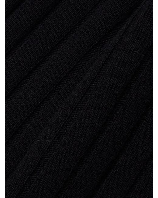 Nili Lotan Black Alise Ribbed Merino Wool And Cashmere-Blend Sweater