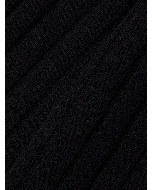 Nili Lotan Black Alise Pullover Aus Einer Gerippten Merinowoll-Kaschmirmischung