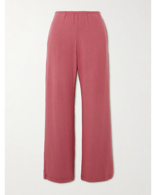 Leset Pink Lauren Jogginghose Mit Ausgestelltem Bein Aus Stretch-Jersey