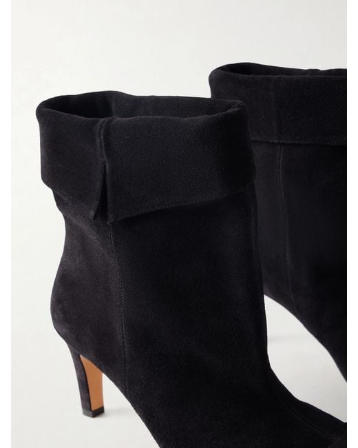Isabel Marant Black Eldra Suede Ankle Boots