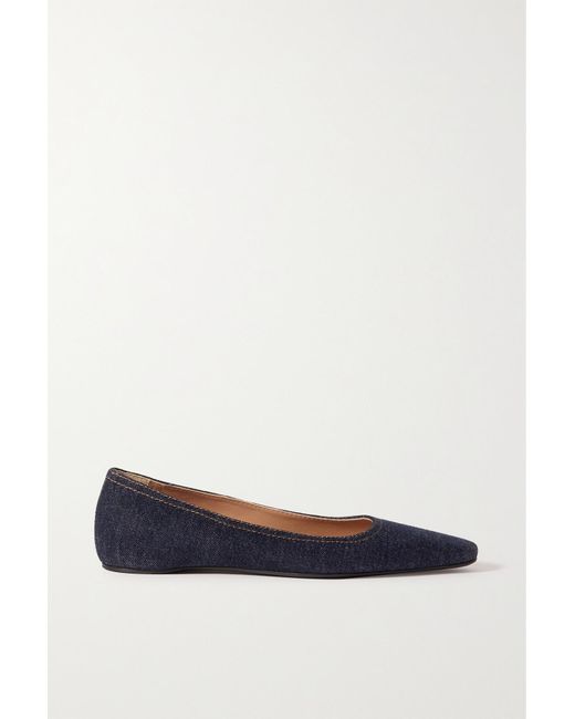 TotÃªme Denim Ballet Flats in White | Lyst