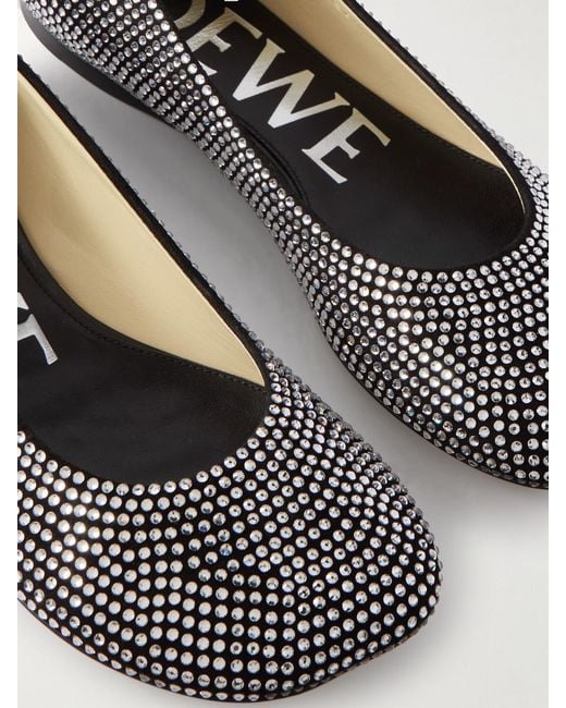 Loewe Metallic Ballerina Toy Leather And Rhinestones Sandal