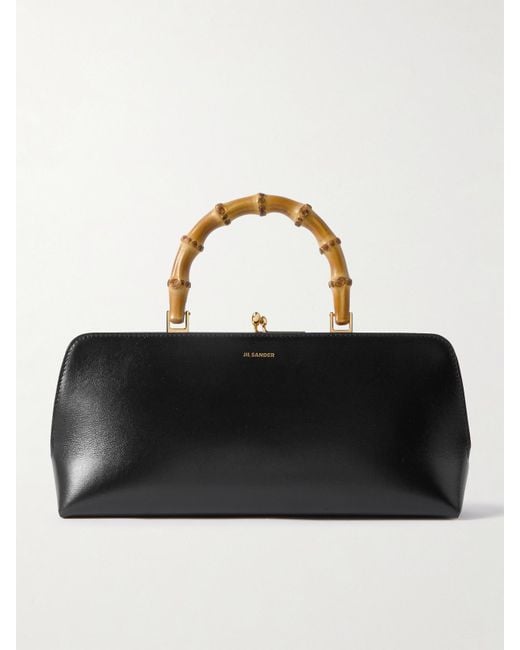 Sac À Main En Cuir Bamboo Jil Sander en coloris Black