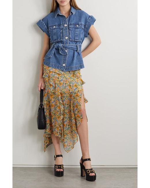 Veronica Beard Blue Vistola Jean Jacket