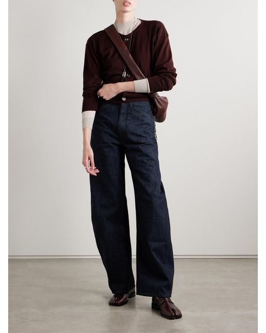 Lemaire Purple Cardigan Aus Einer Wollmischung