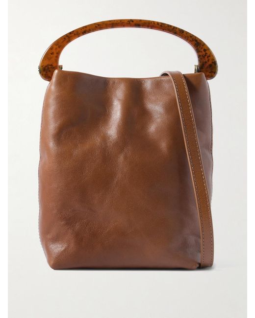 Dries Van Noten Brown Mini Tote Aus Leder