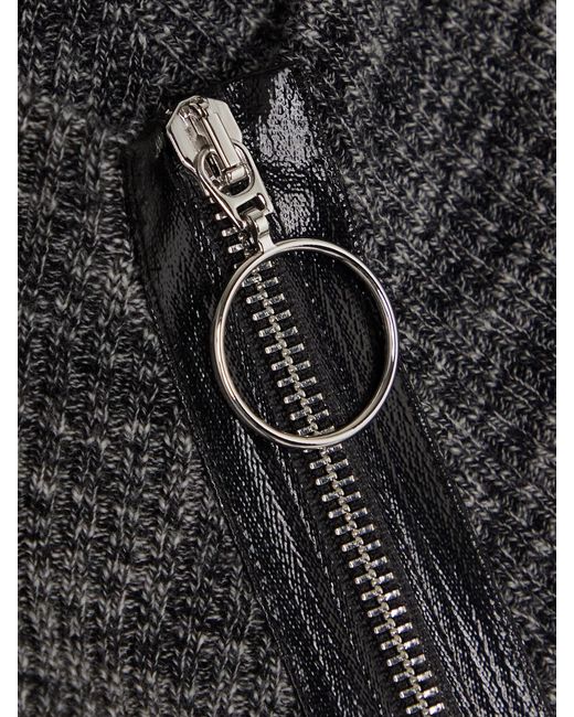 Christopher Kane Black Cold-Shoulder Wool Sweater