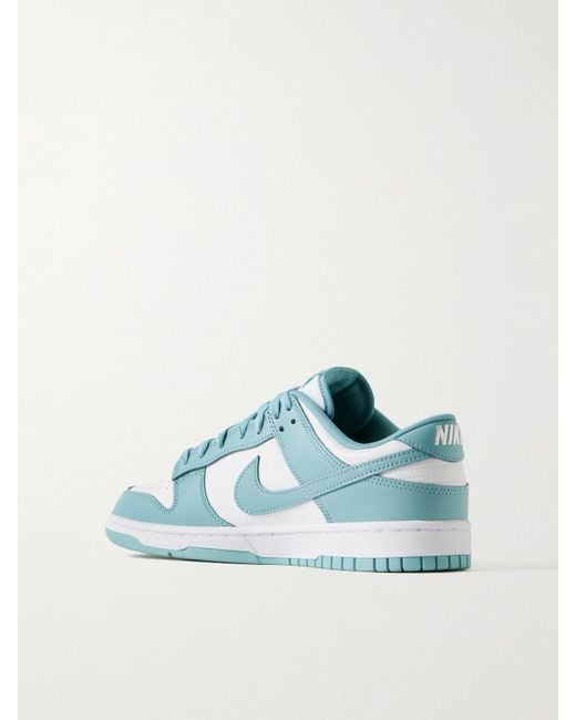 Nike Blue Dunk Low Retro Sneakers Aus Leder