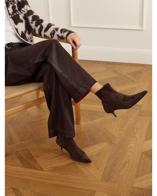 Staud Brown Sebastian Suede Ankle Boots