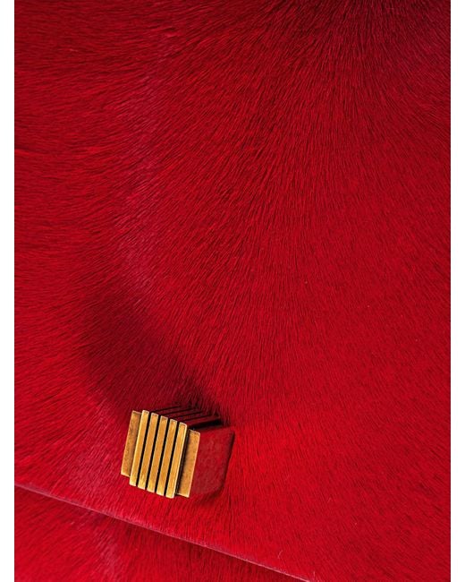 Khaite Red Audrey Clutch Aus Kalbshaar