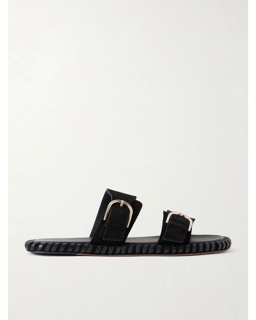 Gabriela Hearst Black Sage Suede Flats