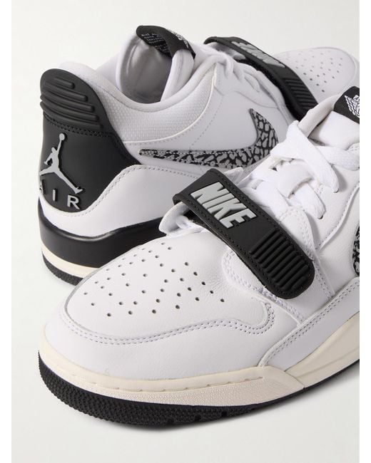Nike White Air Jordan Legacy 312 Low Printed Leather, Suede And Rubber Sneakers