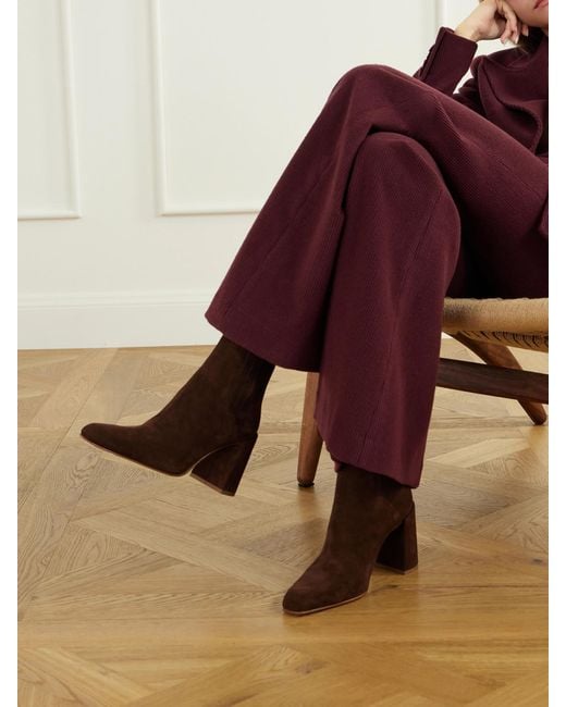 Gabriela Hearst Brown Luke 90 Suede Ankle Boots