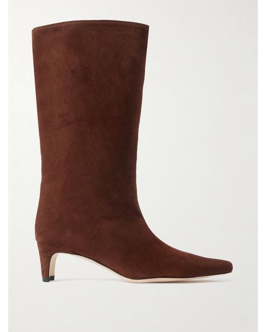 Staud Brown Wally Suede Boots