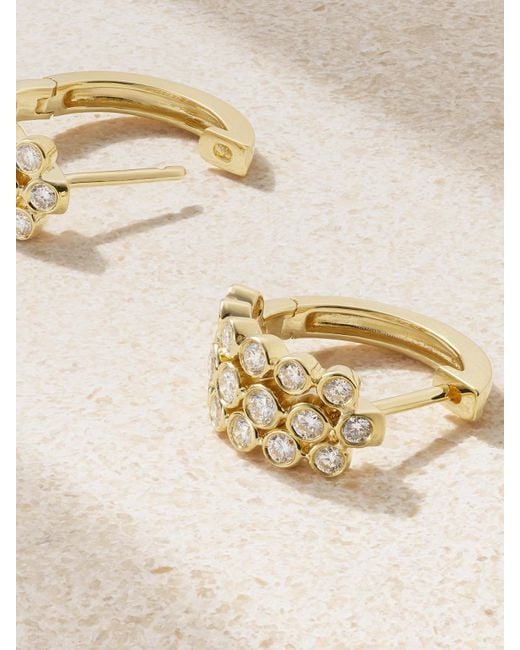 Anita Ko Natural 18-Karat Diamond Hoop Earrings