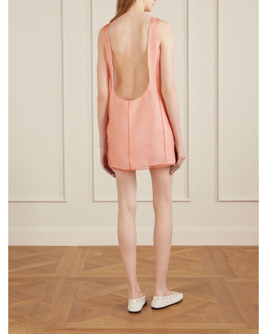 Khaite Pink Pranta Silk-Organza Mini Dress