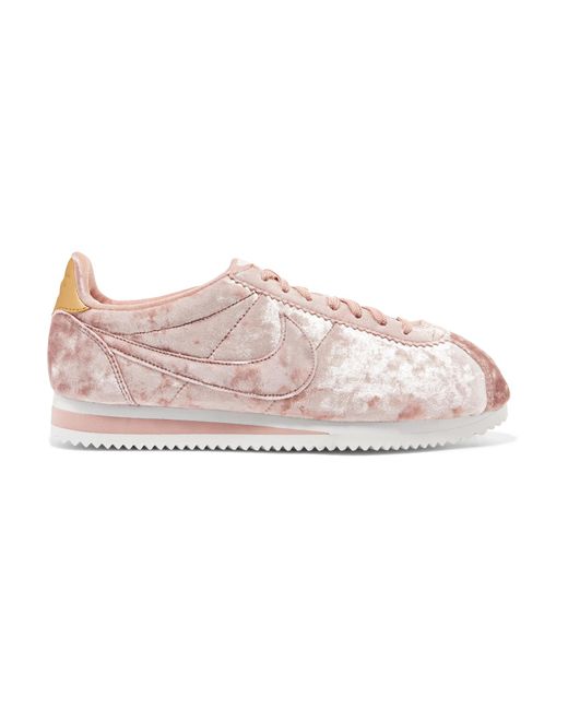 Nike Samt Classic Cortez Sneakers Aus Samt In Knitteroptik in Pink | Lyst AT