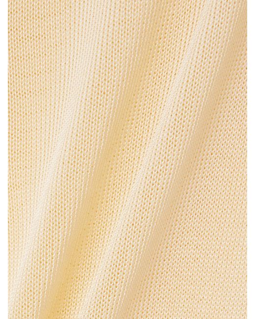 Frankie Shop Natural Alsen Knitted Midi Wrap Skirt