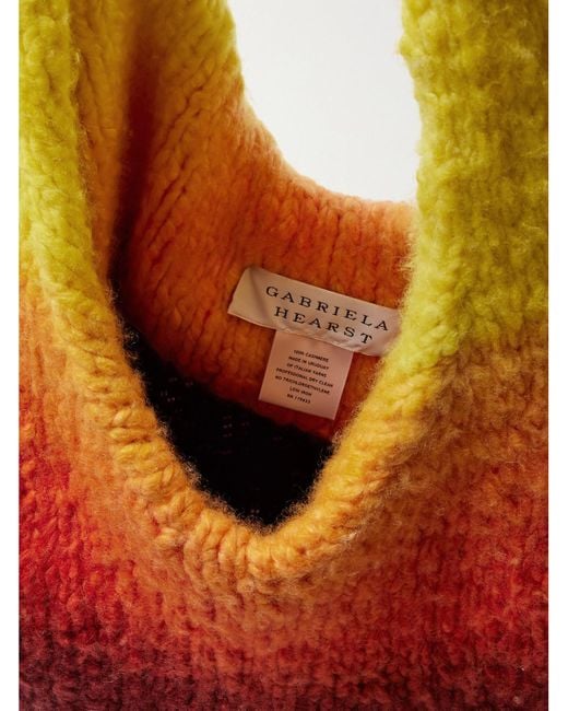 Sac Porté Épaule En Cachemire Brossé À Dégradé Ino Gabriela Hearst en coloris Red