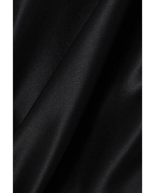 Givenchy Black One-Shoulder Embellished Silk-Satin Mini Dress