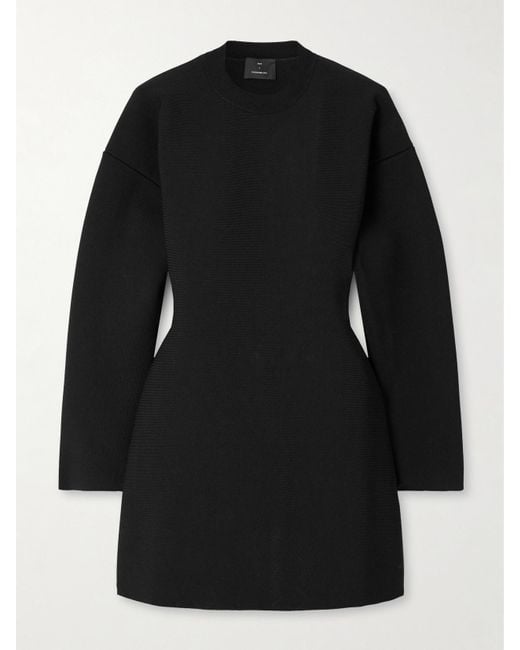 Wardrobe NYC Black Rhw Ponte Mini Dress